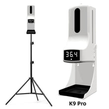 Load image into Gallery viewer, K9 K9pro Non-Contact Wall-Mounted Digital Infrared Thermometer with 1000ml Automatic Sensor Soap Dispenser + 160cm Tripod Stand